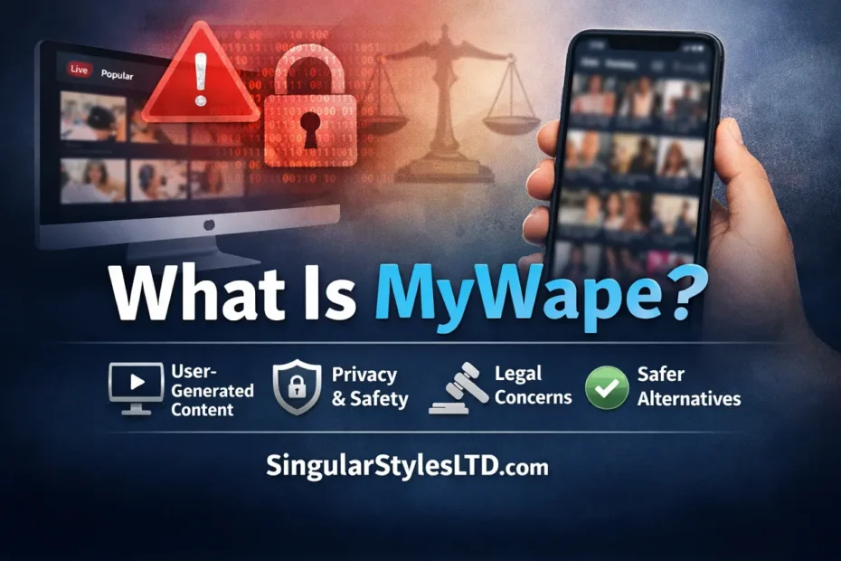 Banner image showing a smartphone and computer screen with security icons and the text “What Is MyWape?” along with the website name SingularStylesLTD.com
